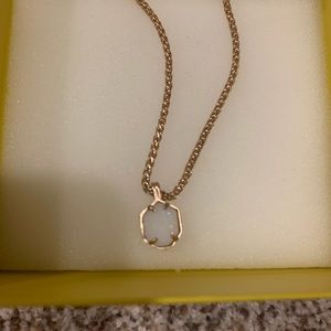 Kendra Scott druzy long chain rose gold necklace
